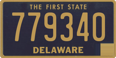 DE license plate 779340