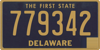 DE license plate 779342