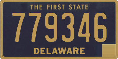 DE license plate 779346