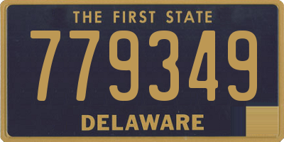 DE license plate 779349