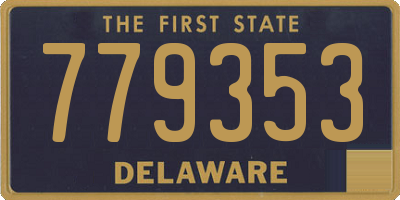 DE license plate 779353