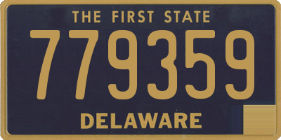 DE license plate 779359