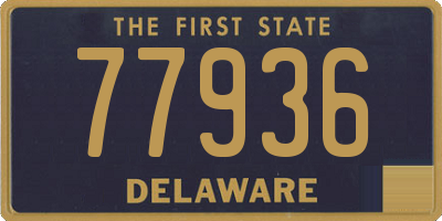 DE license plate 77936