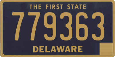DE license plate 779363