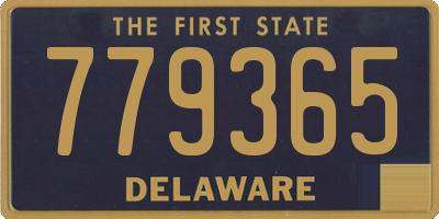 DE license plate 779365