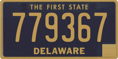 DE license plate 779367