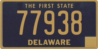 DE license plate 77938