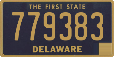 DE license plate 779383