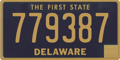 DE license plate 779387