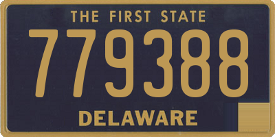 DE license plate 779388