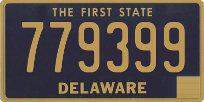 DE license plate 779399