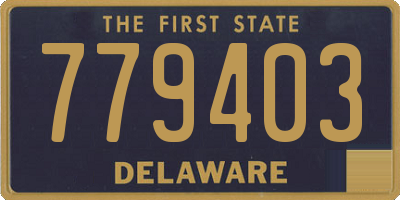 DE license plate 779403