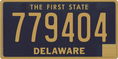 DE license plate 779404
