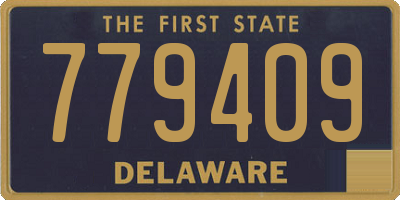 DE license plate 779409