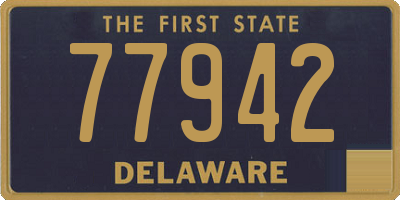 DE license plate 77942
