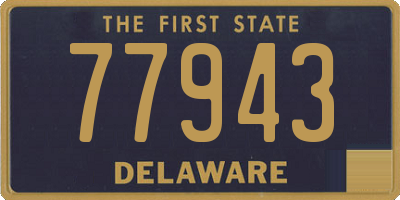 DE license plate 77943