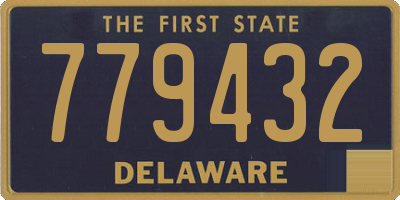 DE license plate 779432
