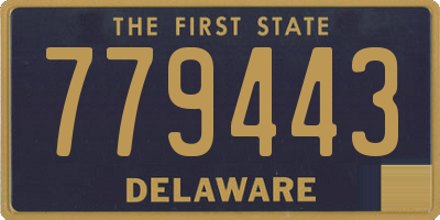 DE license plate 779443