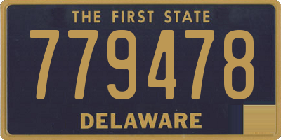 DE license plate 779478
