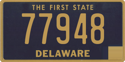 DE license plate 77948
