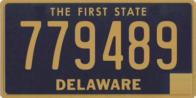 DE license plate 779489