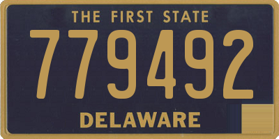 DE license plate 779492