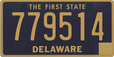 DE license plate 779514