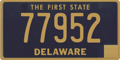 DE license plate 77952