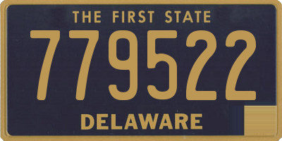 DE license plate 779522