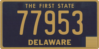 DE license plate 77953