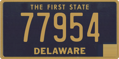 DE license plate 77954
