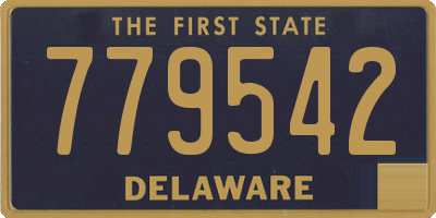 DE license plate 779542