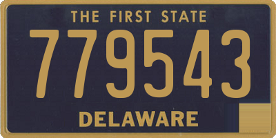 DE license plate 779543