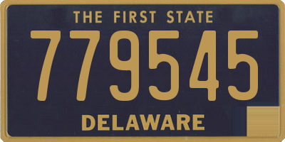 DE license plate 779545