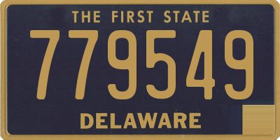 DE license plate 779549