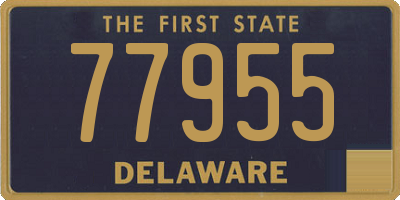 DE license plate 77955