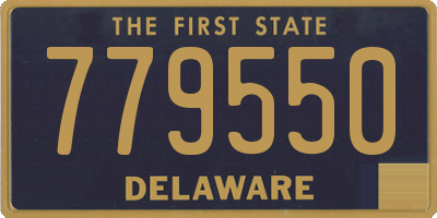 DE license plate 779550