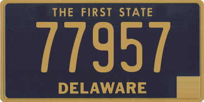 DE license plate 77957