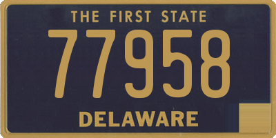 DE license plate 77958