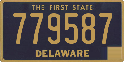 DE license plate 779587