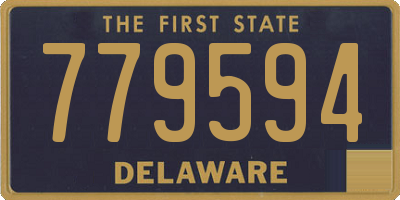 DE license plate 779594