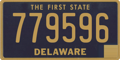 DE license plate 779596