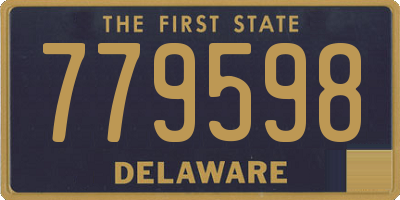 DE license plate 779598