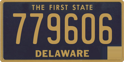 DE license plate 779606