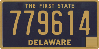 DE license plate 779614