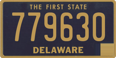 DE license plate 779630