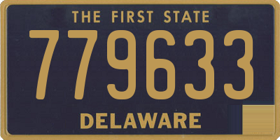 DE license plate 779633