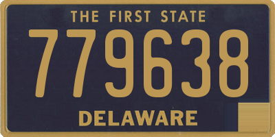 DE license plate 779638