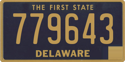 DE license plate 779643