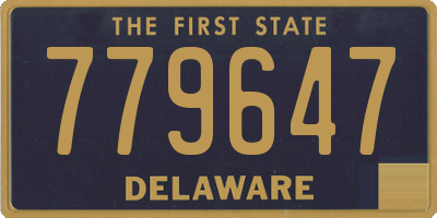 DE license plate 779647